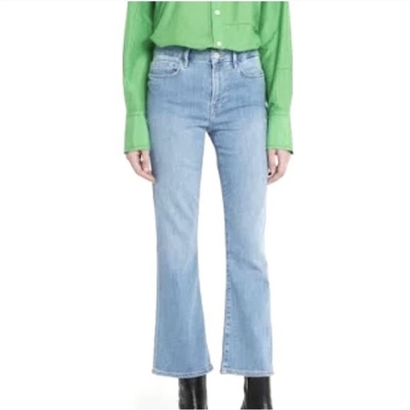 Frame Denim Le Crop Mini Boot Jean Sz 29 Adeline. Light Wash Casual Classic Chic - Picture 1 of 13